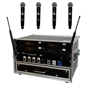 Alquiler rack 4 x Shure QLXD24 SM58 xsoaudiovisuals.com